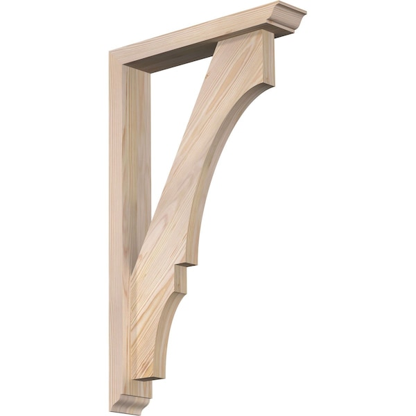 Ekena Millwork Balboa Traditional Smooth Bracket w/ Offset Brace, Douglas Fir, 3 1/2"W x 18"D x 30"H BKT0402X18X30BOA01SDF - main